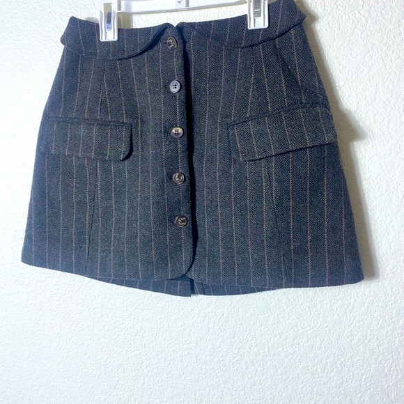 ASTR The Label Wilshire Skirt Striped Wool Blend sz Small - Picture 1 of 9